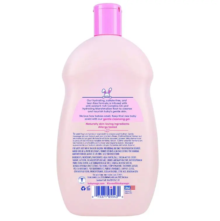 Baby Magic Gentle Cleansing Gel Camellia Oil & Marshmallow Root No Parabens Phthalates Sulfates Dyes 16.5oz (Case Pack of 6)