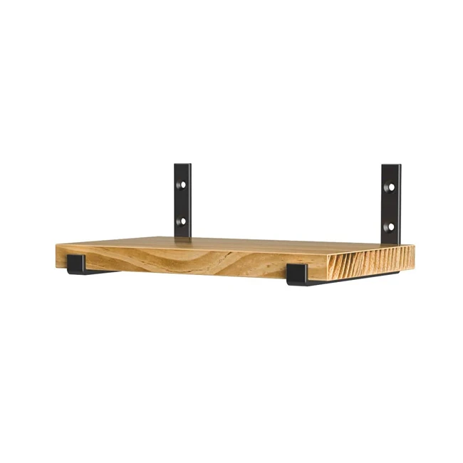 Wood Metal Frame Wall Shelf