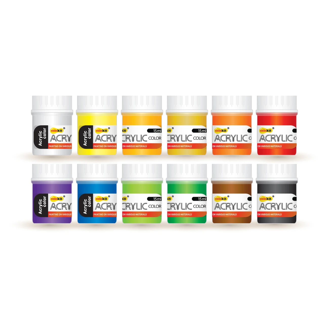 Wholesale Good Price Colorful Drawing 12 Colors ACR-C03 Acrylic Watercolor Set in Plastic Tray Painting Medium from Vietnam