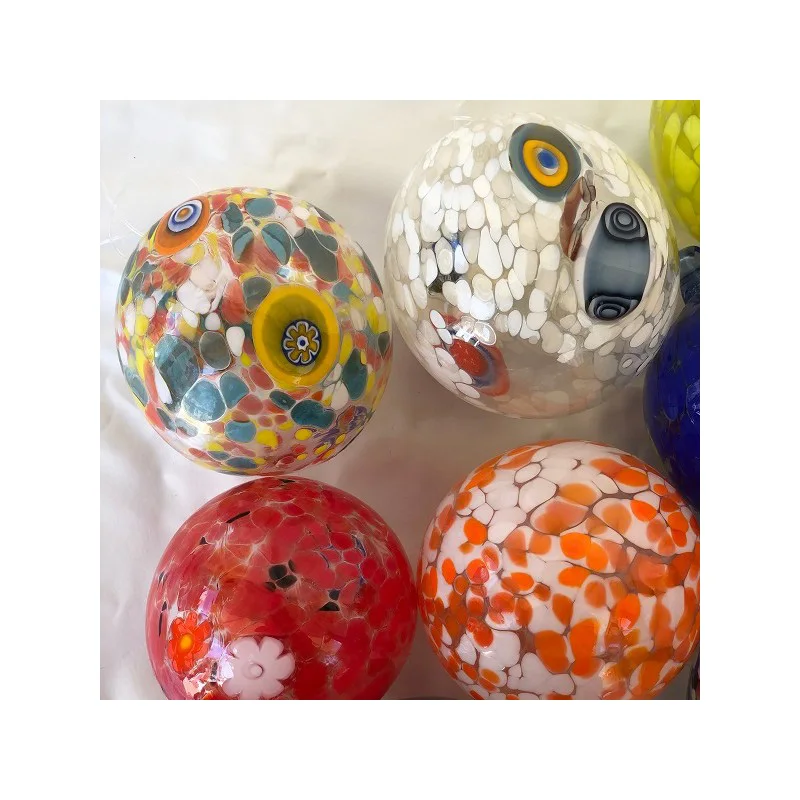 Made in Italy Top Quality Murano Glass  Handicrafted Christmas Balls 10 Pcs x Box Made in Italy Hot Sale