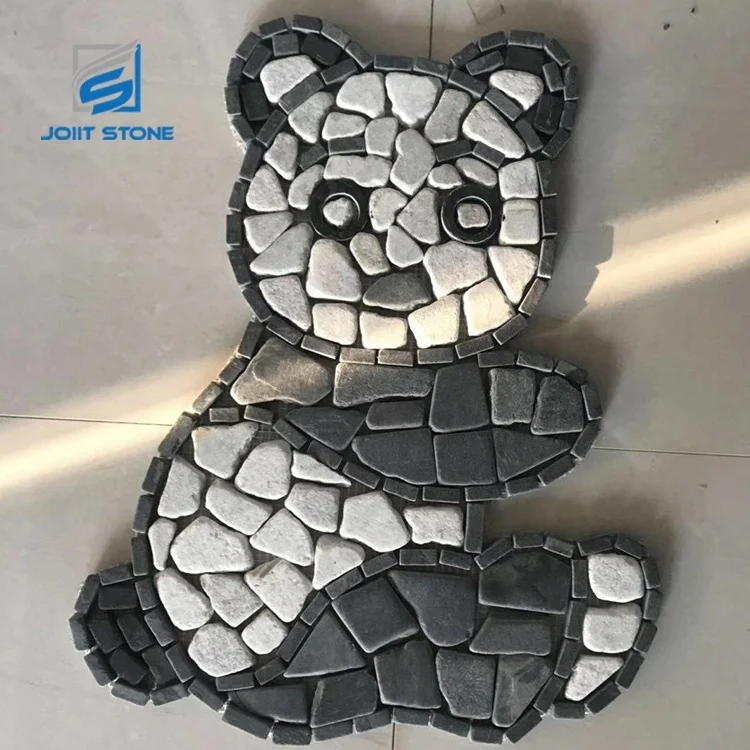 Outdoor Slate Mosaic Tiles Stone Mesh Paver For Flooring