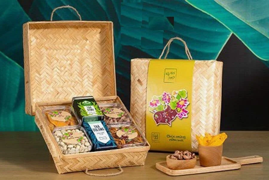  Бамбуковая корзина Подарочная коробка для особых
