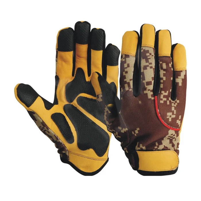 Outdoor Use Wholesale Price Cowhide Leather Working Safety Industrial Cut Resistant Mechanic Gloves