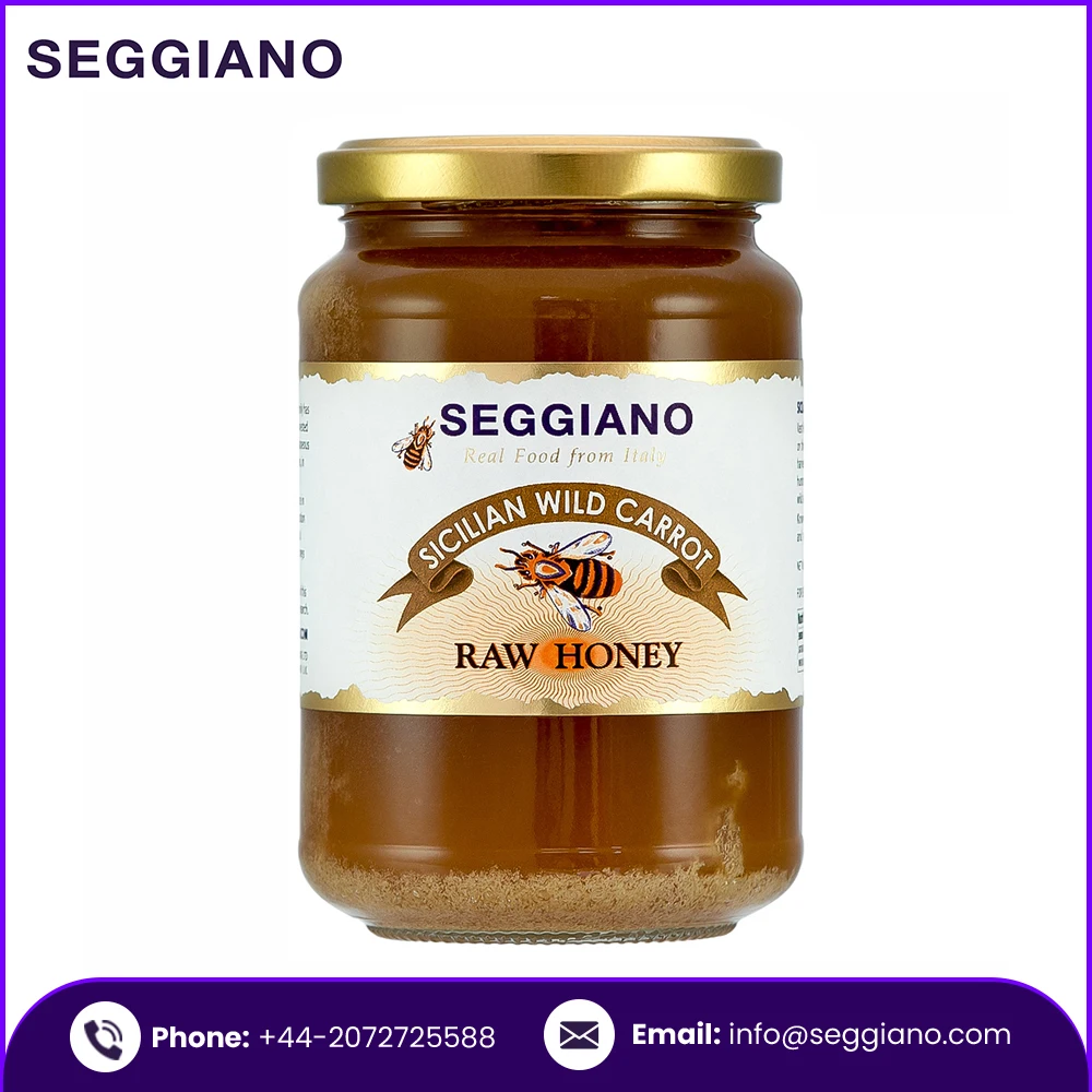 High Quality Cheap Price Wholesale Seggiano Sicilian Wild Carrot Raw Honey 500g