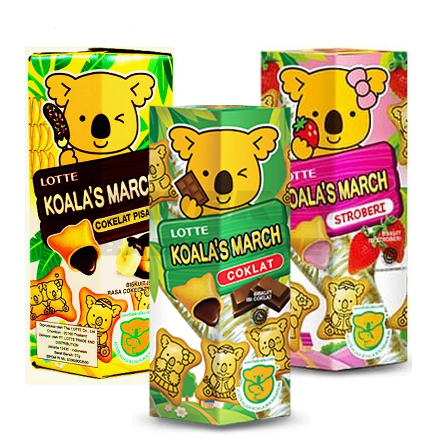 Лот коала печенье Мартовское коклат, клубника, коклат писан, ваниль 37гр