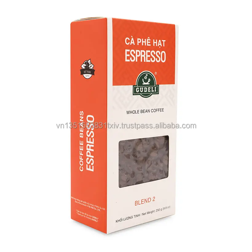 
Roasted GUDELI Coffee Beans Blend Viet Nam 
