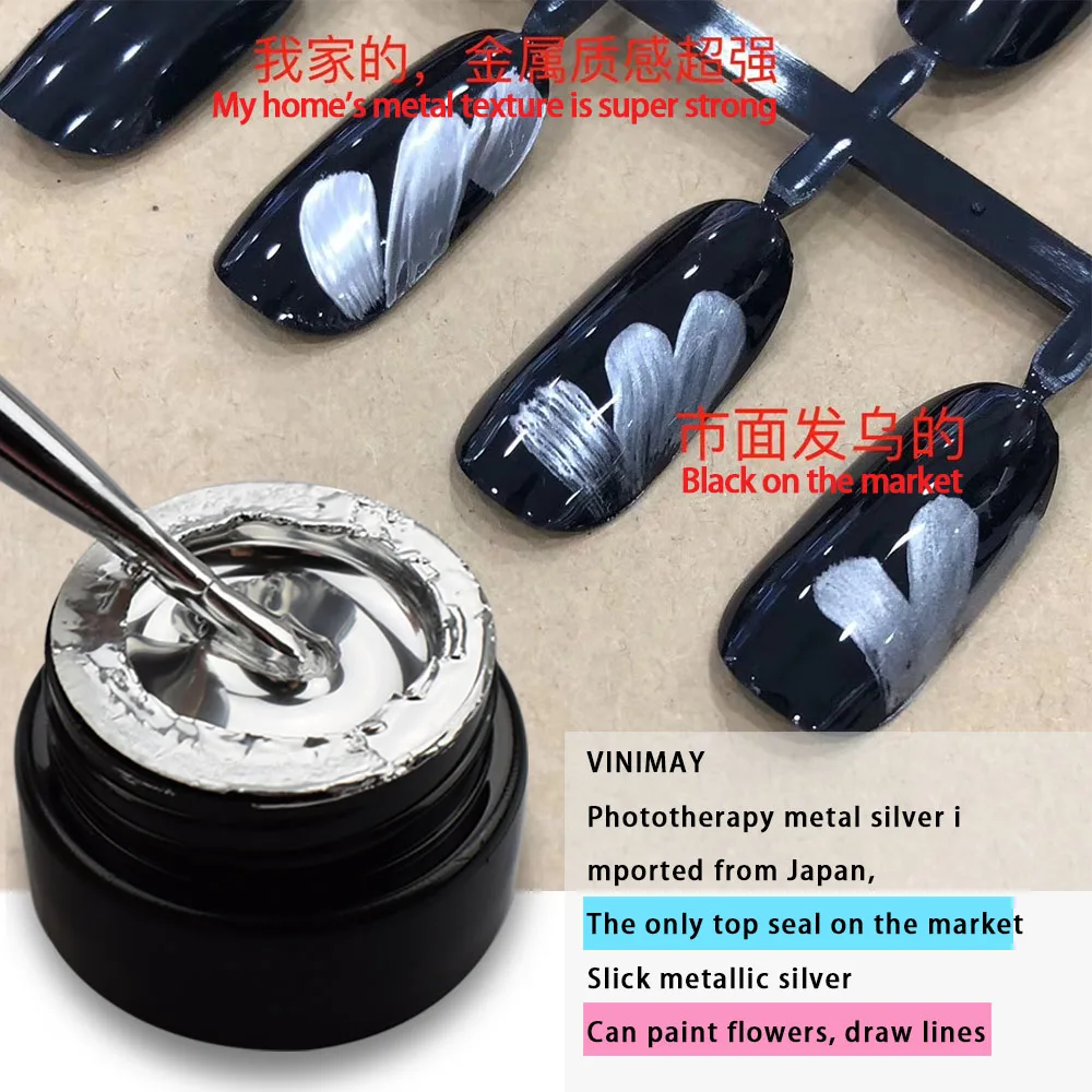 Nail Metal Glue Mirror glue Japanese Mirror Adhesive Primer Painted Removable Nail Polish