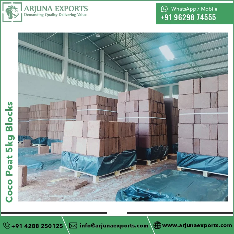 Экспортер сельскохозяйственных блоков 100% натуральный кокосовый торф Кокосовая Пия 5 кг для применения в