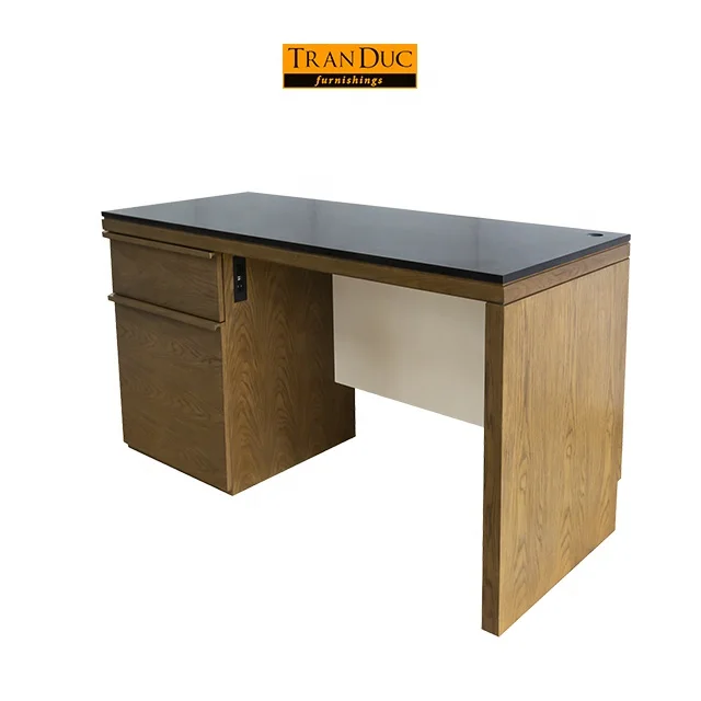 Wooden desk with drawers and marble for hotel furniture 5 star quality