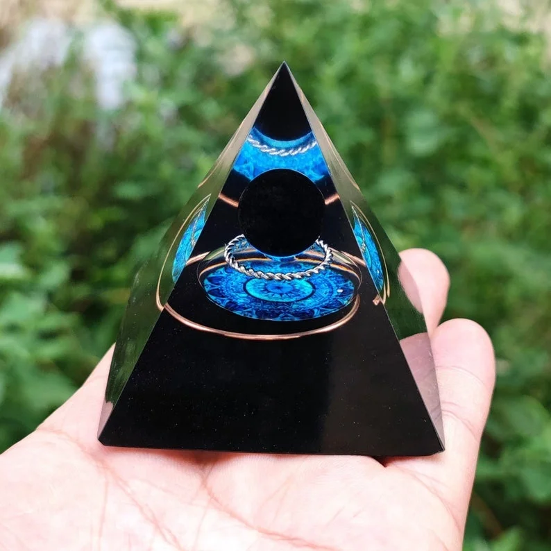 Пирамида органа Reiki кристальная Сфера оргонит энергия медный круг PTSD ОРГОН аккумулятор оргона EMF