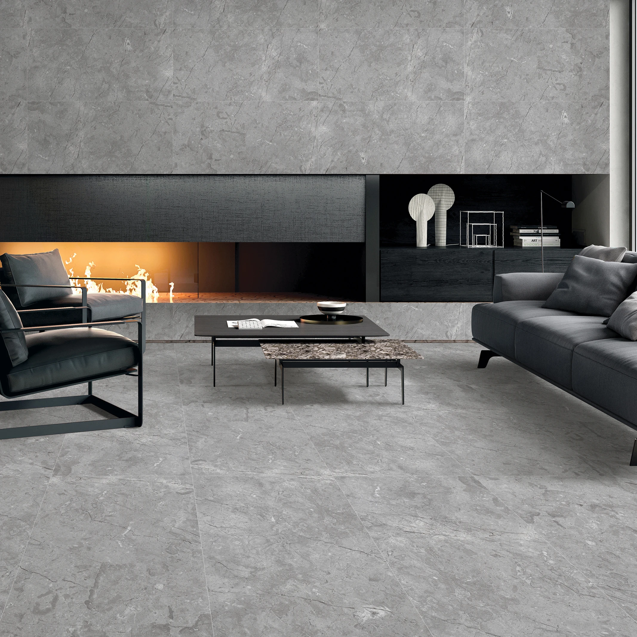 Красивые серые Вены с эффектом качания на фарфоровой плитке, Резьбовая плитка для пола и стен, неглазурованная керамическая плитка 600x1200 мм