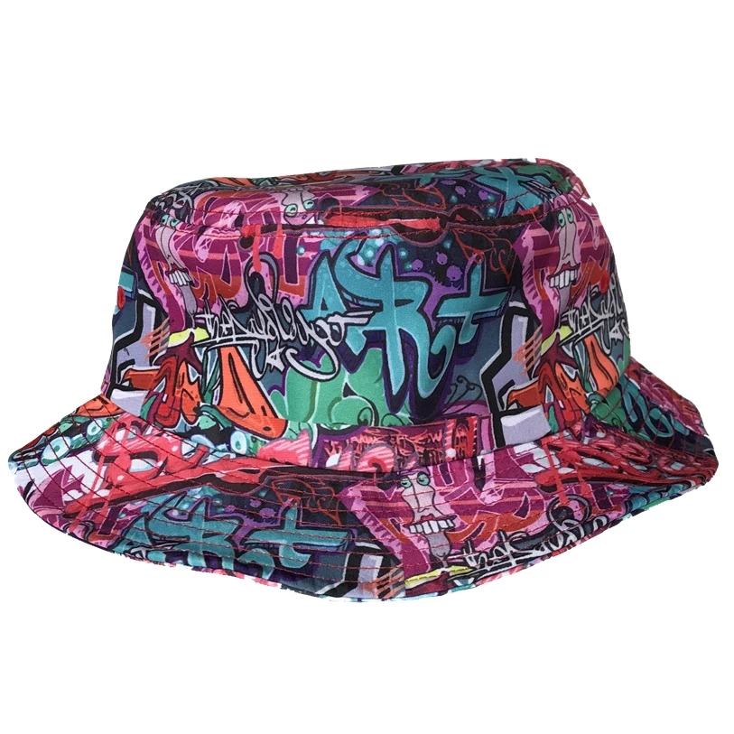 Wholesale Factory Fishing Custom Sublimaytion Cap Design Fisher Full All Over Sublimation Print Logo Bulk Plain Men Bucket Hats