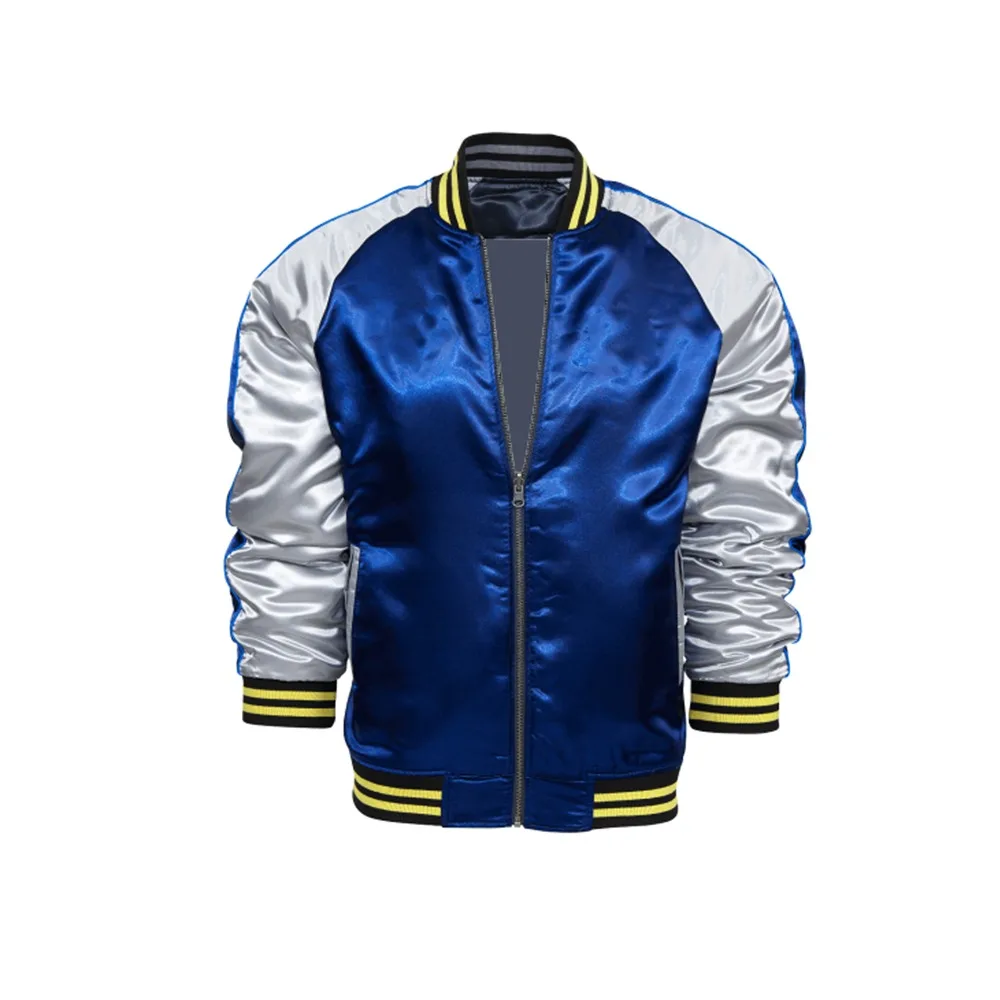 Мужские Стеганые Куртки Varsity, мужские Студенческие атласные куртки Letterman с индивидуальным логотипом