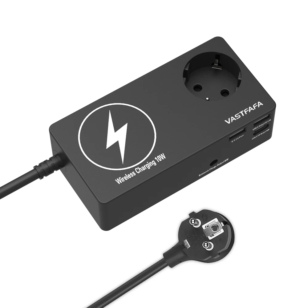 
usb type-c wireless charger station with laptop charger 
