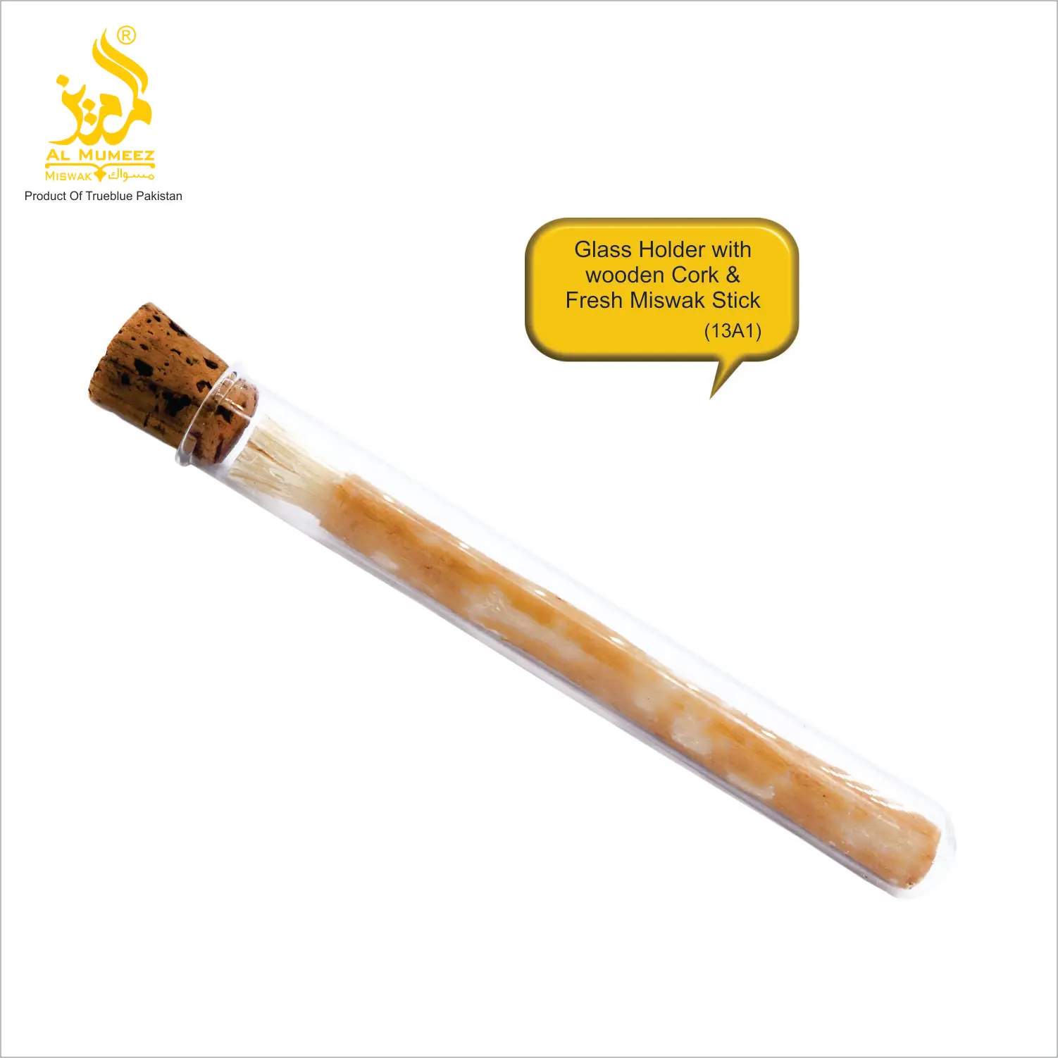 GERM BACTERIA FREE GLASS HOLDER FOR MISWAK STICK GLASS HOLDER WITH NATURAL CORK WOOD HOLDER TRAVEL GLASS CASE MISWAK SEWAK STICK