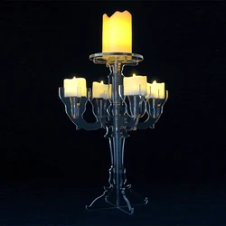 Modern acrylic candle holder/perspex candelabra