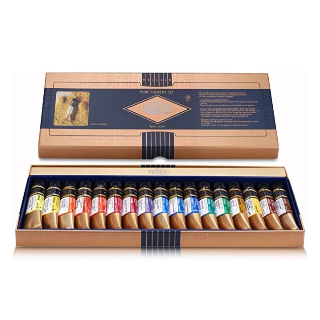 Mijello MISSION Gold Class Pure Pigment Watercolor Set (15ml) 34 /24/17 colors