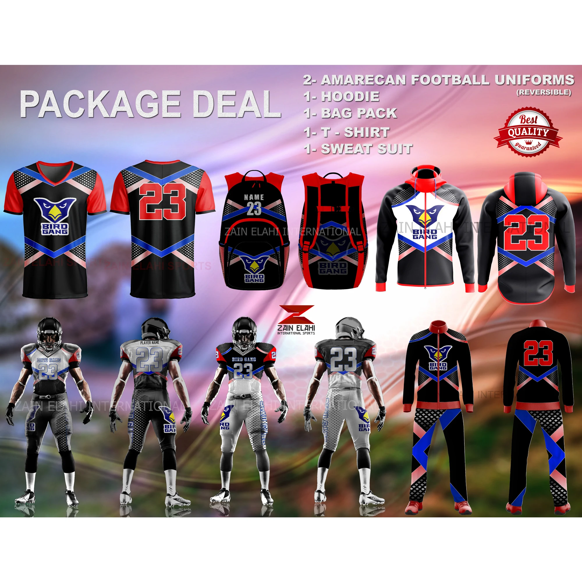 American football jersey custom with football shirts sublimated / American Football deal Package