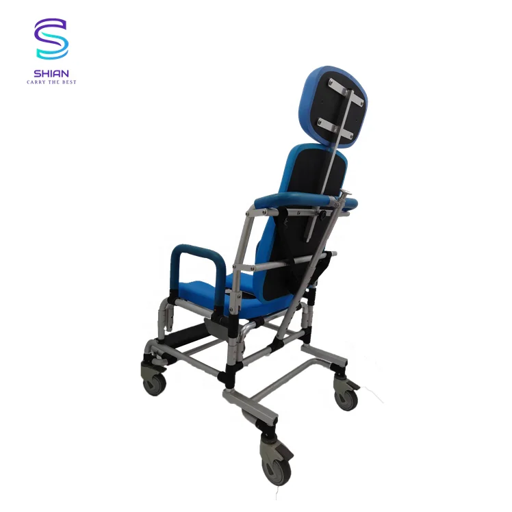 Sliding toilet commode wheel shower padded chair