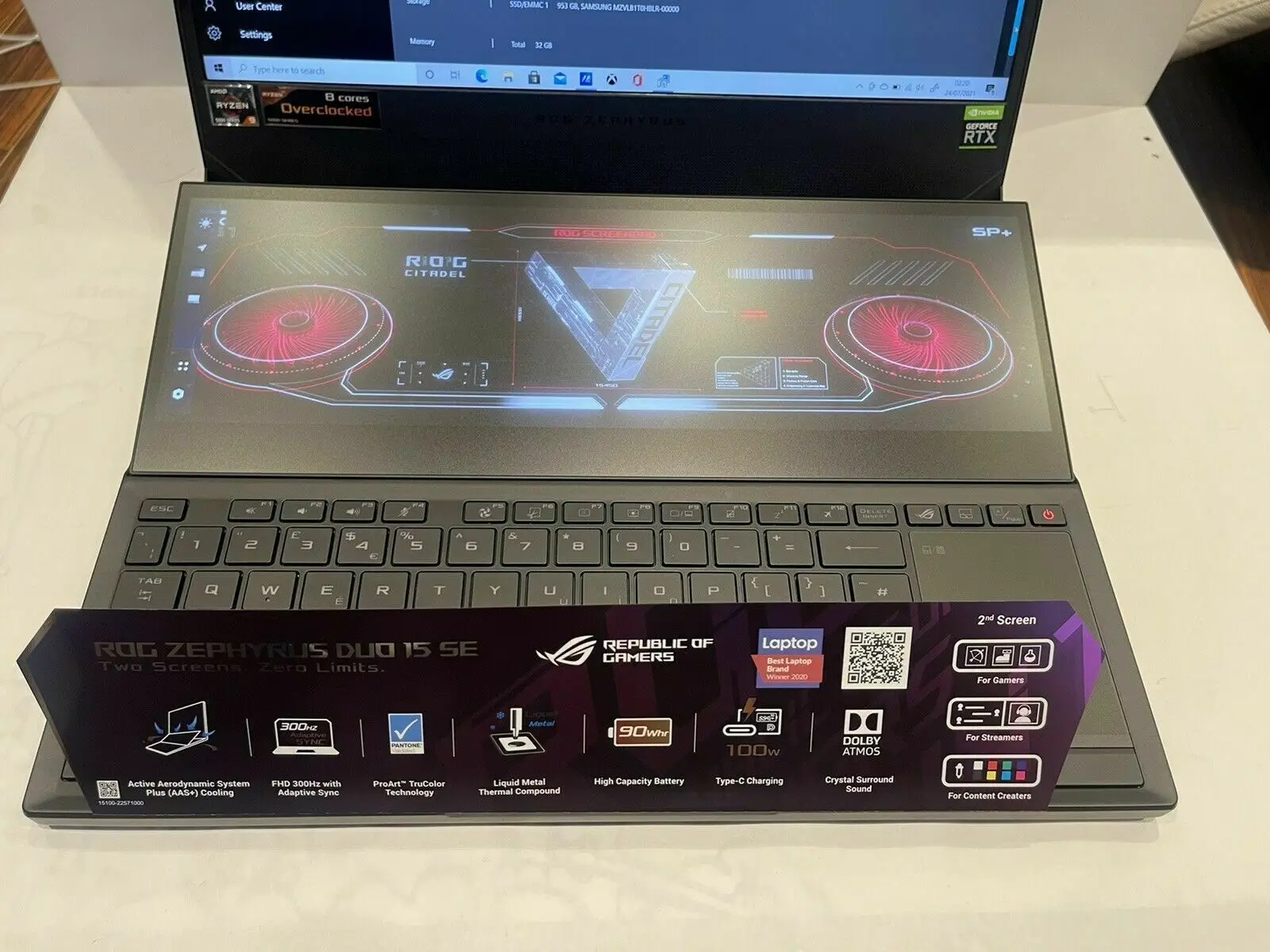 Для ASUS ROG Zephyrus G15 5900HS 3 0 ГГц 64 Гб 2560x1440 QHD 15 6 Nvidia RTX 3080