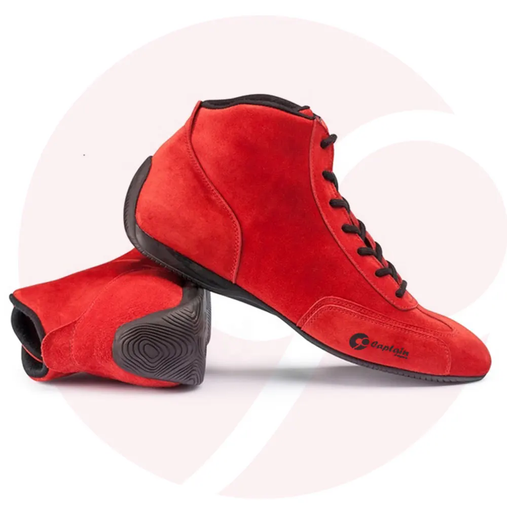 
Спортивная обувь для каратинга, обувь для гонок, кожаная спортивная обувь для картинга, красного цвета 