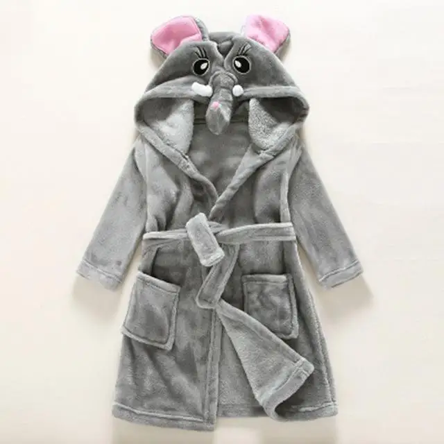 Kids Luxury winter cotton thick soft sweat sleepwear lounge long fleece towel terry bathrobe hotel mens bath robe U