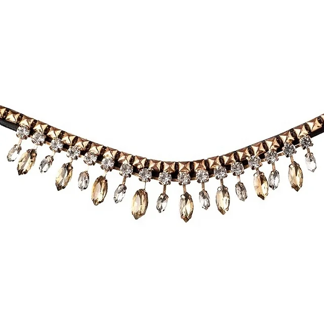 Supper Silver and Golden Designer and Guanine Leather Based Designer Brow band Black and Brown Leather