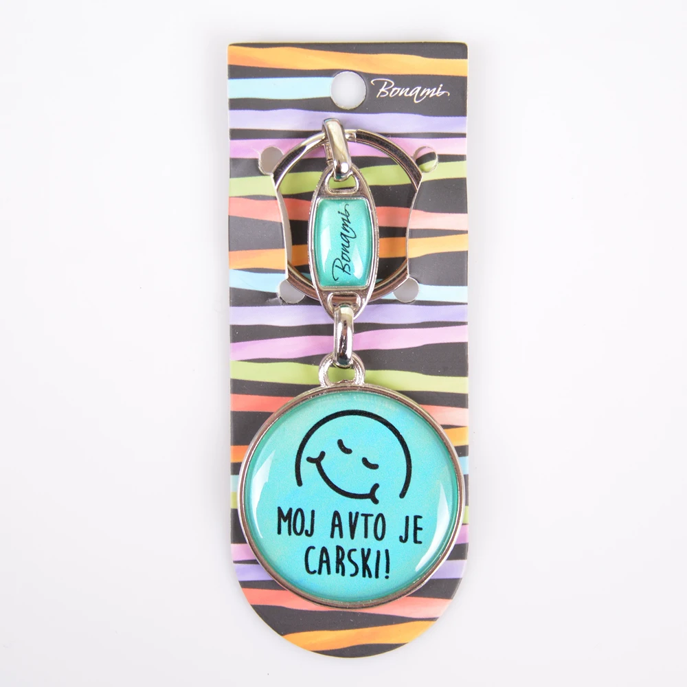 High Quality Metal Flag Keyring with Epoxy