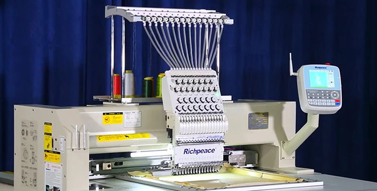 Richpeace недорогая маленькая одноголовая шляпа и трубчатая компьютеризированная вышивальная машина высокого качества