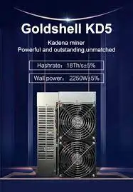 Goldshell KD5 KD2 KD-BOX KD BOX HS5 LT5 PRO KDA 18.7TH/s 2250W kadena with PSU - brand new IN STOCK