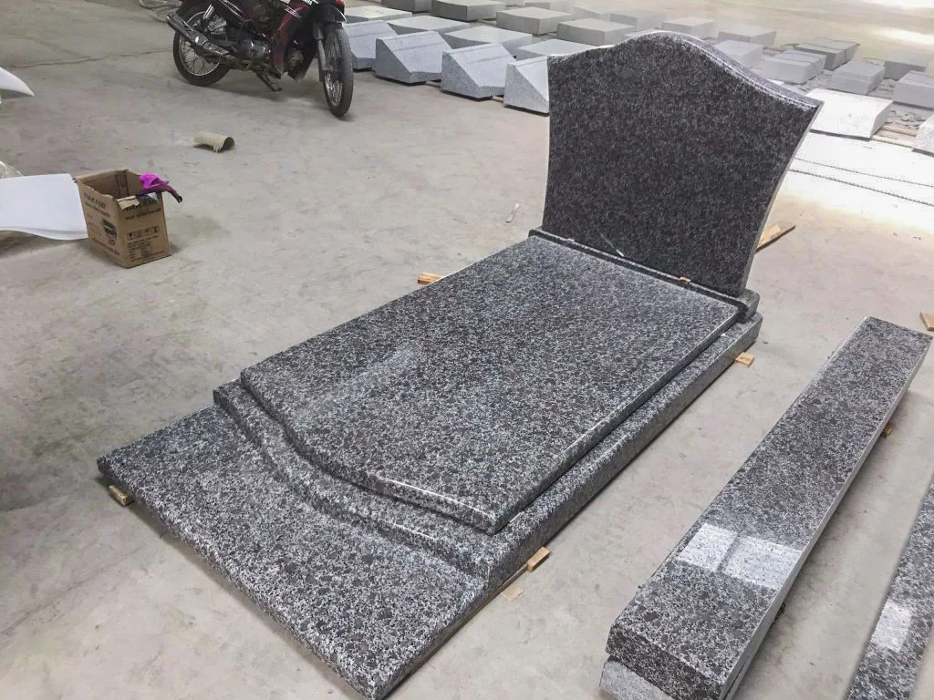 Phutai Vietnam High Quality Polished Granite Tombstone Versatile Simple French Memorial Headstone Garden European Cemetery