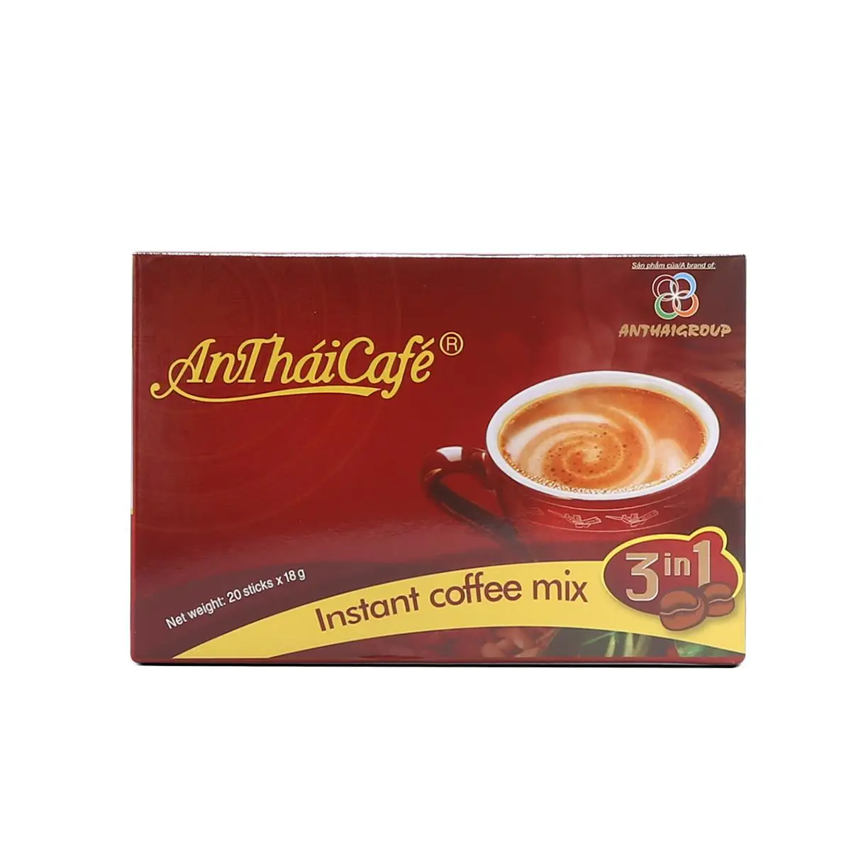 AnThaiCafe традиционный вьетнамский растворимый кофе 3 в 1 бестселлер крепкий и сливочный менее сладкий вкус Премиум OEM оптом