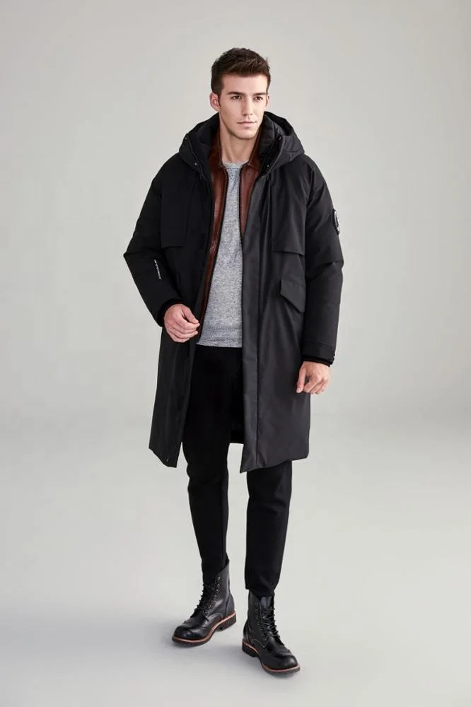 Tanboer new style black wind proof breathable overcoat custom bomber high quality short down jacket thin winter coat for male