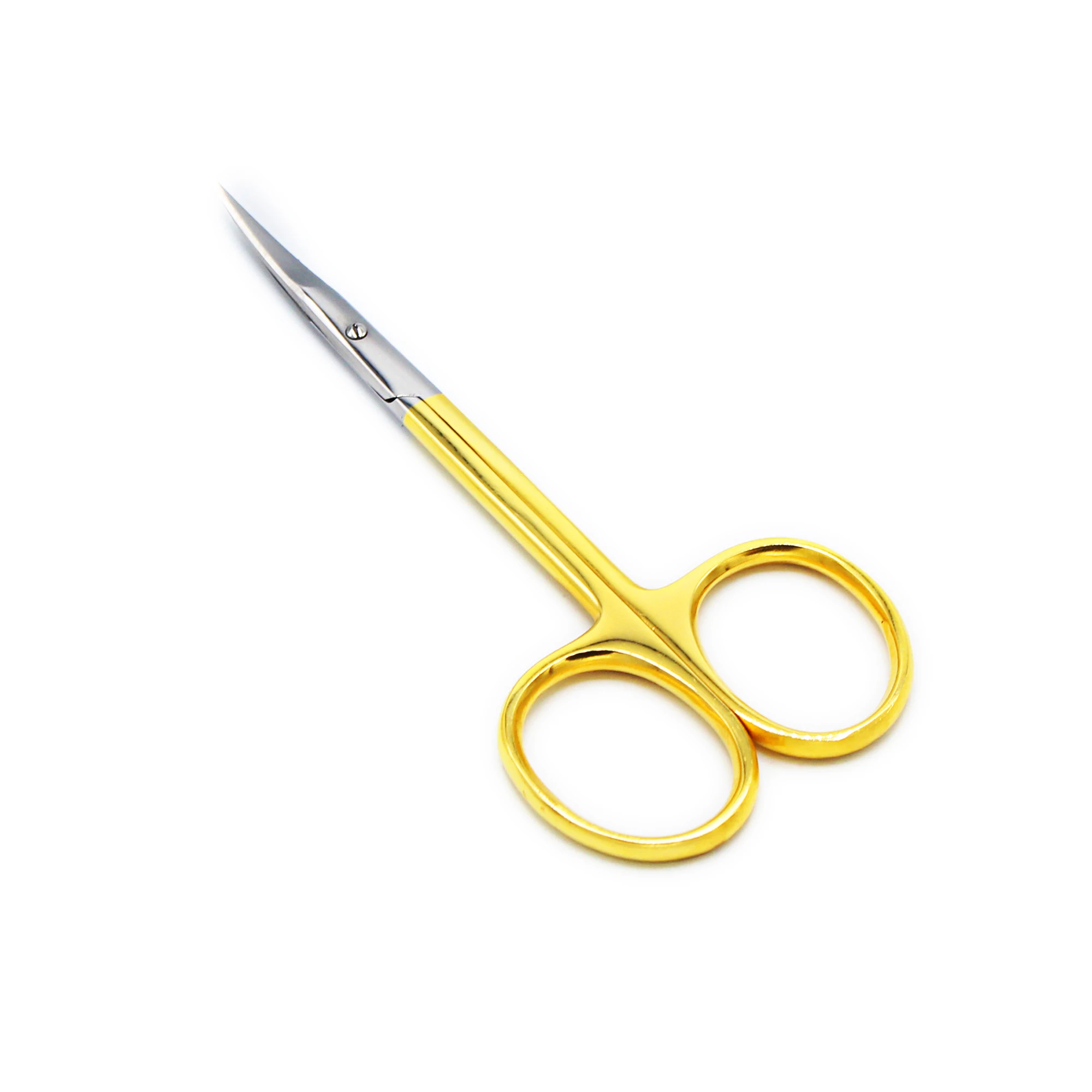Extra Sharp Cuticle Scissors with Manual Sharpening Half Gold Handle with Adjustable Screw by Beauty Concept