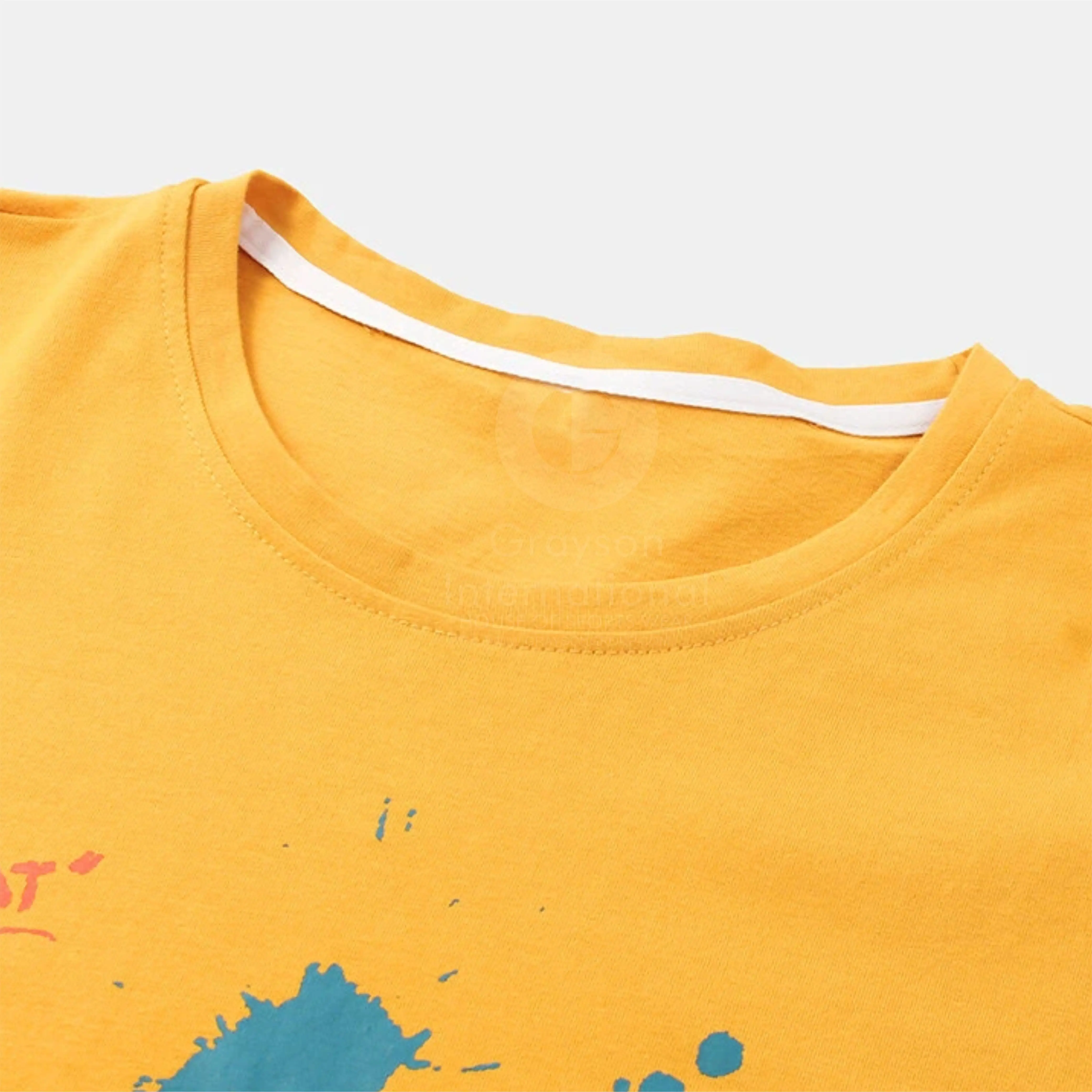  Новый дизайн моющаяся удобная мужская уличная одежда T Shi из 100% хлопка с круглым вырезом для спортзала простой Grayson international