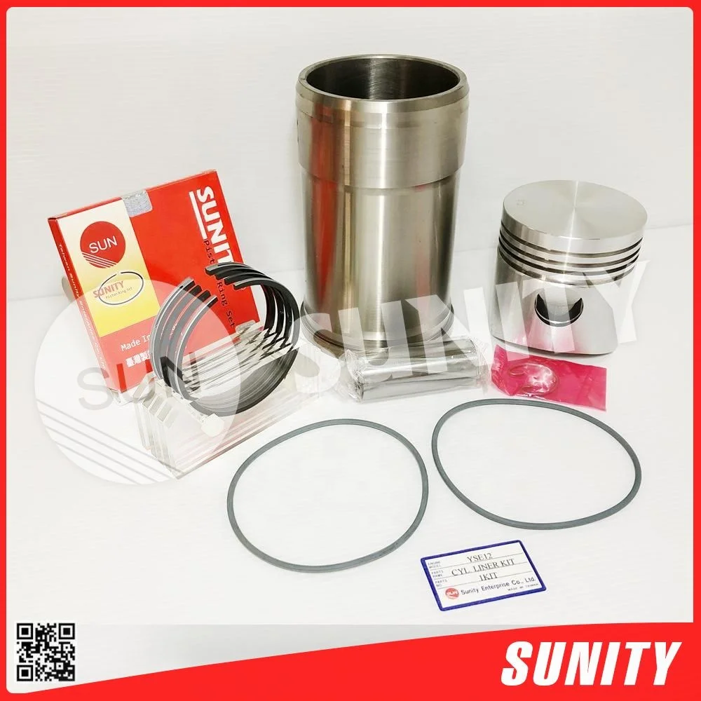 TAIWAN SUNITY Quality Assured YSE12 Piston Pin Clips Rings Liner with O-ring for yanmar Diesel