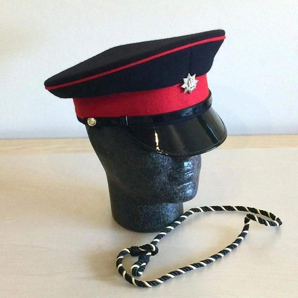 British Army the Royal Angliment Regiment Vintage Soviet Russia USSR Military Visor  Hat Faux  Crochet Visor Vintage Crown Hat