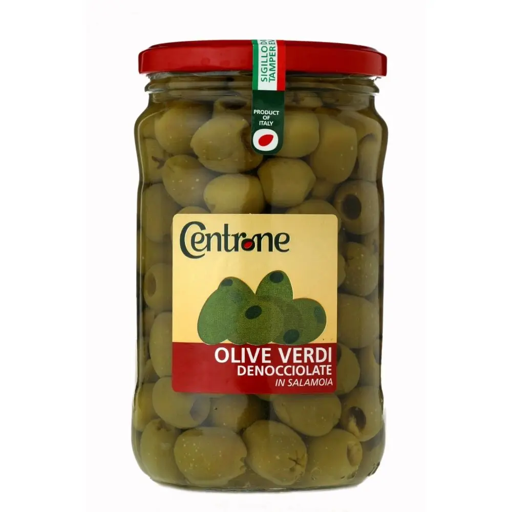 Centrone olives stoneless green pickled in brine