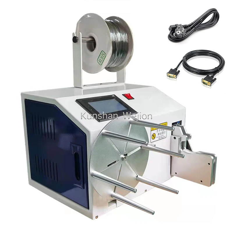 WJ4009 Small size equipment wire wind twist tie machine cable roller winding and bundling power cord coiling and tying machine