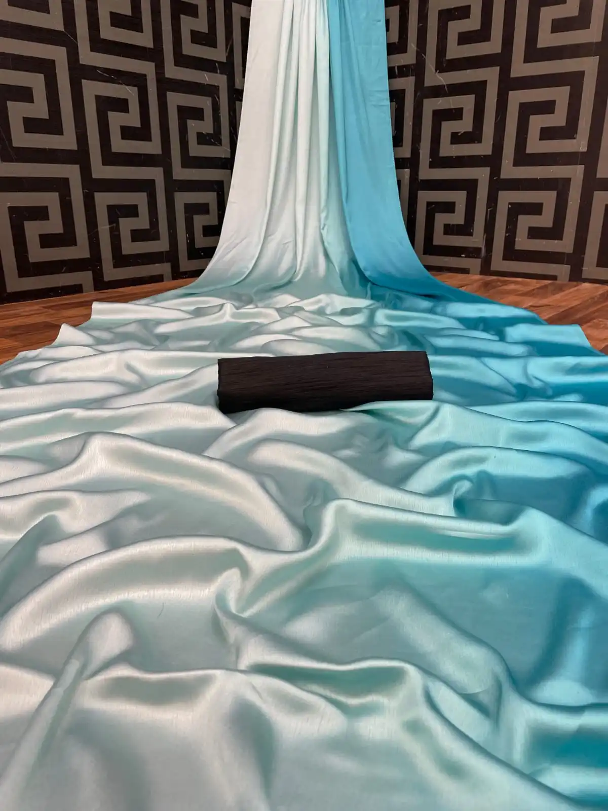 Satin Silk designer saree Indian Fabric Silk Sari Handmade Wholesale Ethnic Collection Traditional Vintage Pure Silk saree