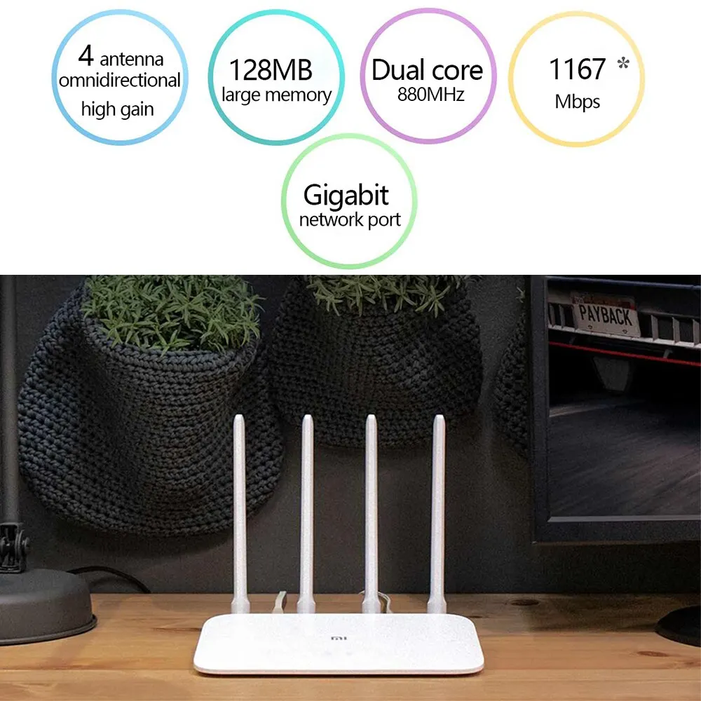 Mi Router 4a Giga Version Global Version Xiaomi Mi Wifi Router 4a Gigabit Edition Antennas Dual Band 2.4g/5gz 1167mbps