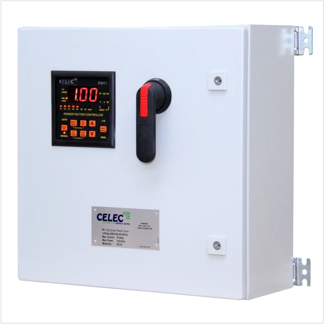21 Kvar Celec Intelligent Power Saver for Industrial Main Breaker panel 80 Amp UL & CE Approved