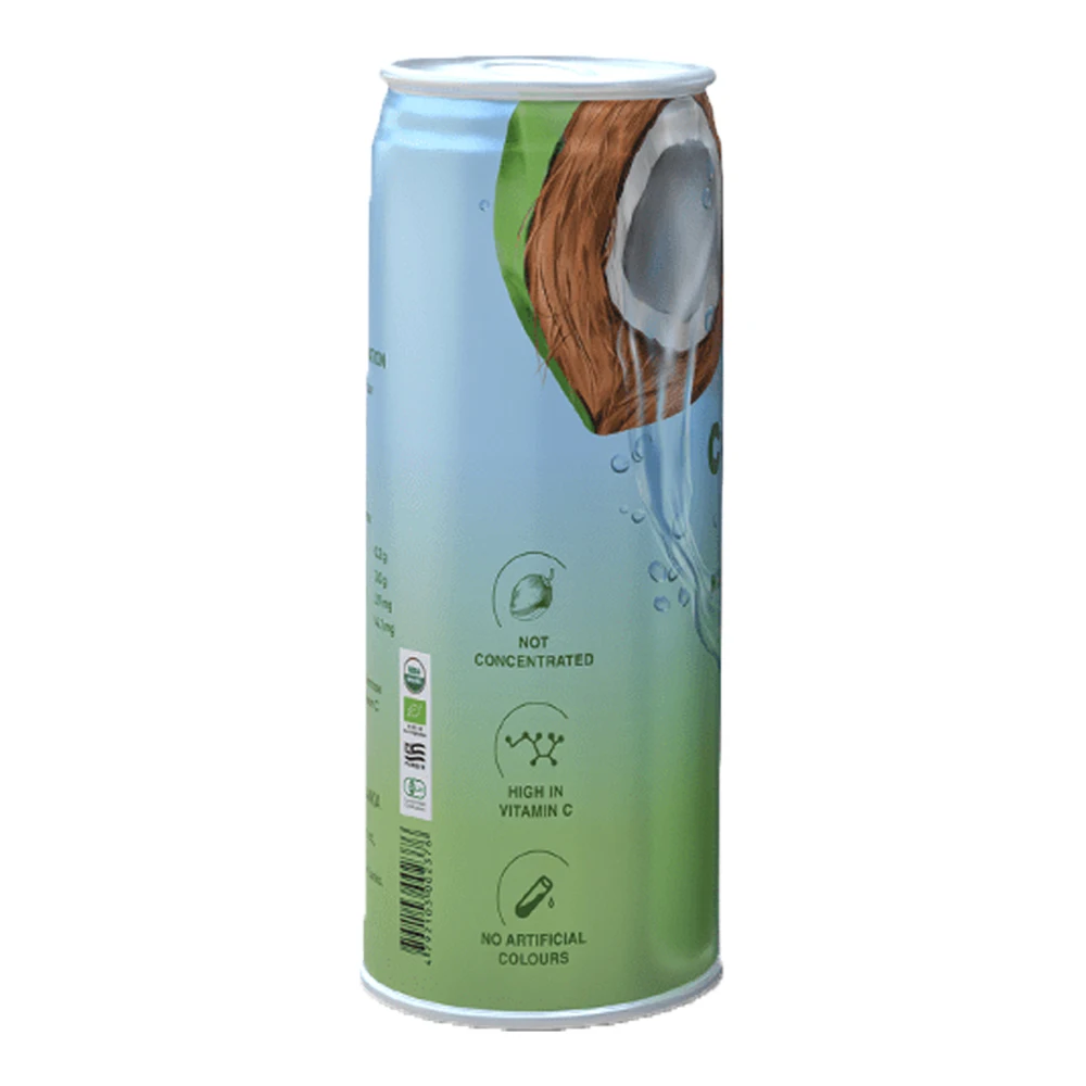 Wholesale Best Supplier 100% Natural Organic Low Sugar Content 250ml canned Packaging Fresh Coconut Water from Sri Lanka