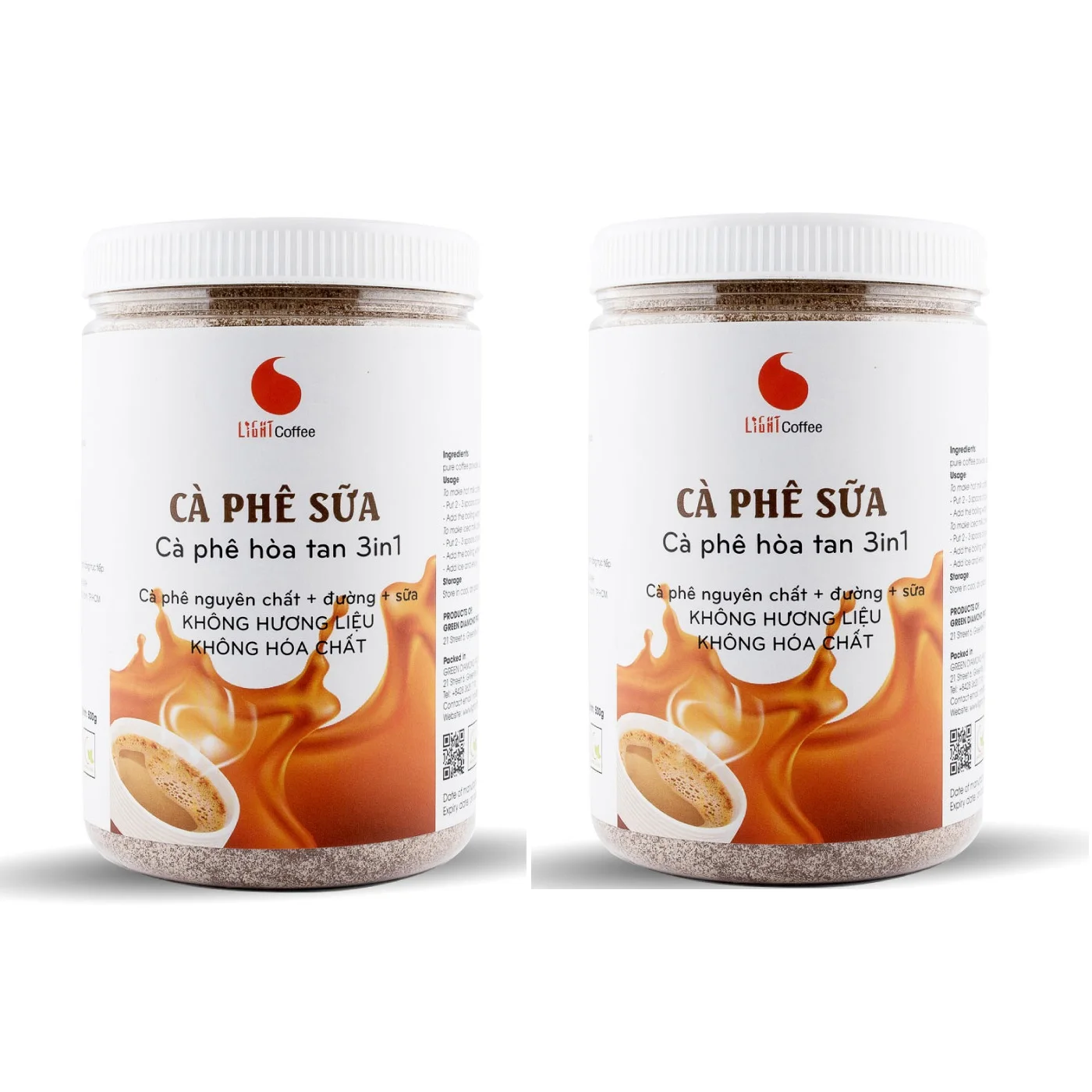 
High Quality Instant Coffee Powder Jar Milk Coffee No Additives from Vietnam 500g None % Brix a Grade 0.5 Kg 