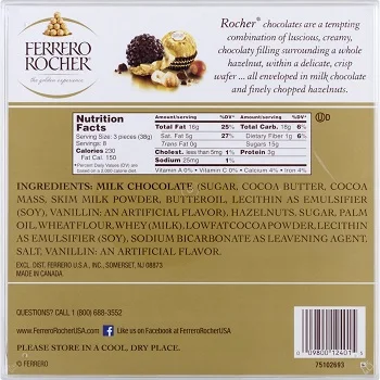 Подарочный шоколад Ferrero Rocher T24 по низкой цене молоко и смесь от поставщика приправленные конфетами в форме шарика