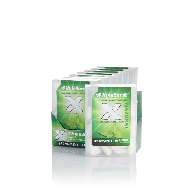 Xyloburst Sugar Free Spearmint Gum 25 ct. Jar (8-pack)