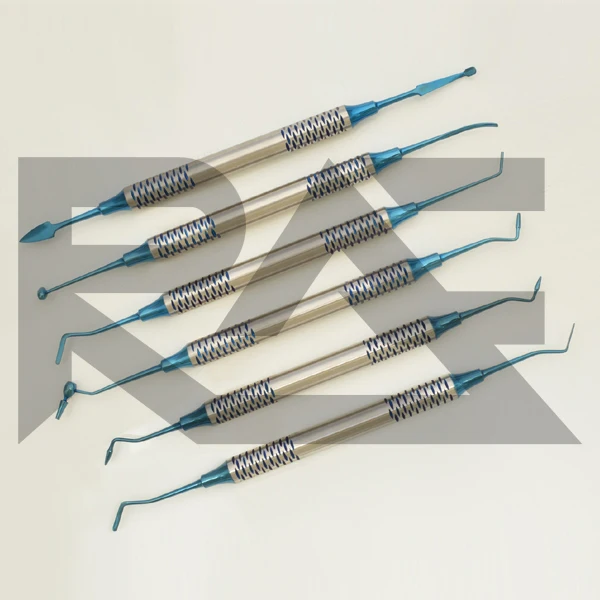 
Dental Composite Filling Instrument 6pcs Set Precise Blue Tips Light Weight Stainless Steel CE Certified RAFTECH IMPEX 