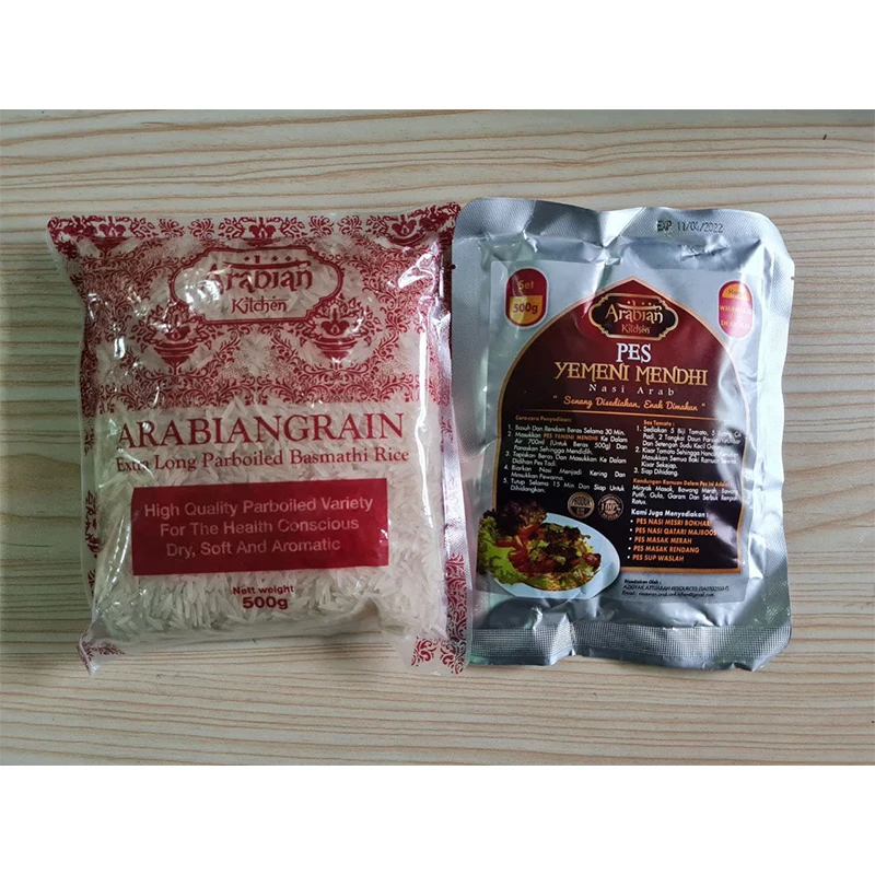 Factory Price High Quality HALAL Arabian Rice Mendhi 500g Made with Cooking Oil Shallots Garlic Salt Sugar and Spice Powder