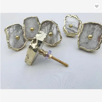 Прозрачный Агат Классическая винтажная отделка шкаф ящик вытяжной комод декоративные ручки для интерьера