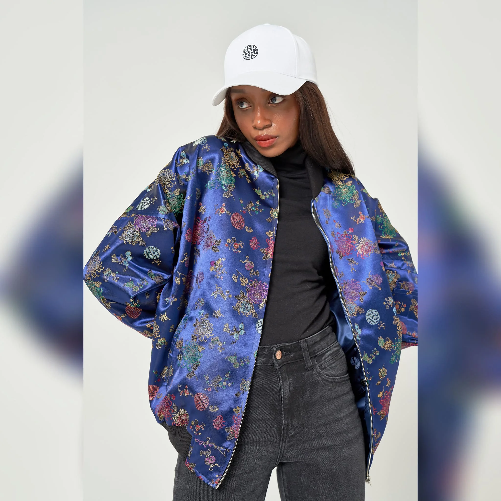 2021 Winter Fall Outdoor Casual Korean Traditional Reversible Bomber Jacket Flight Hanbok Made in Korea